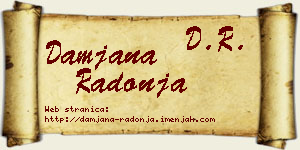 Damjana Radonja vizit kartica